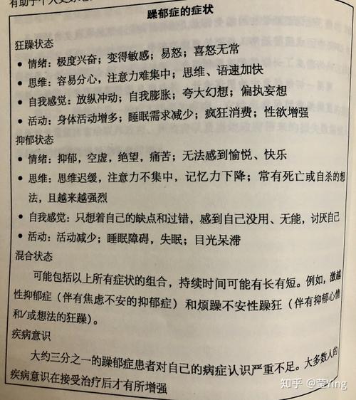 女生躁郁症有哪些症状（女性躁郁症常见症状解析）